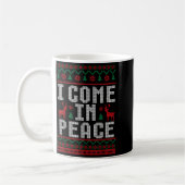 Peace I Come In Peace Couple Matching Ugly Christm Koffiemok (Links)