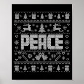 Peace I Come In Peace Couple Matching Ugly Christm Poster (Voorkant)