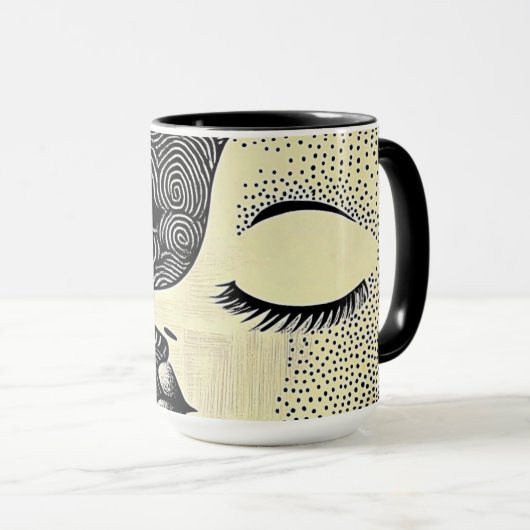 Peace in Bloom Abstract Mug (Devant droit)