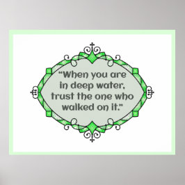 Peace in deep waters poster