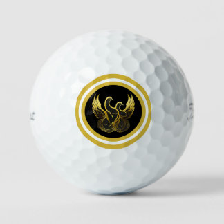 Peace in Flight Featuring Two Gold Doves Golfballen