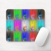 PEACE in kleurenmousepad Muismat (Met muis)