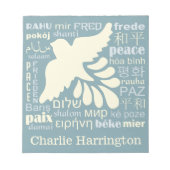 PEACE in veel talen, aangepaste notebooks Notitieblok (Voorkant)