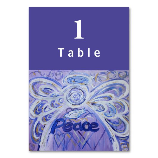 Peace Inspiration Word Angel Cartes de table perso (Par défaut)