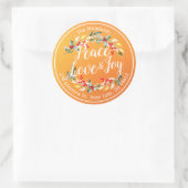 Peace Jose & Love Kerstmis Fijne nieuwjaarstoespra Ronde Sticker (Tas)