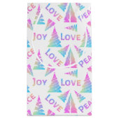 Peace Jove Love Christmas Tree Petit sac cadeau (Dos)