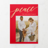 Peace Jove Love ÉDITABLE COULEUR Triple Carte de v (Page de couverture)