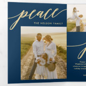 Peace Jove Love ÉDITABLE COULEUR Triple Carte de v (Intérieur en premier)