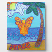 Peace Joy Beach Angel Art Peinture Plaque Cadeau (Devant)