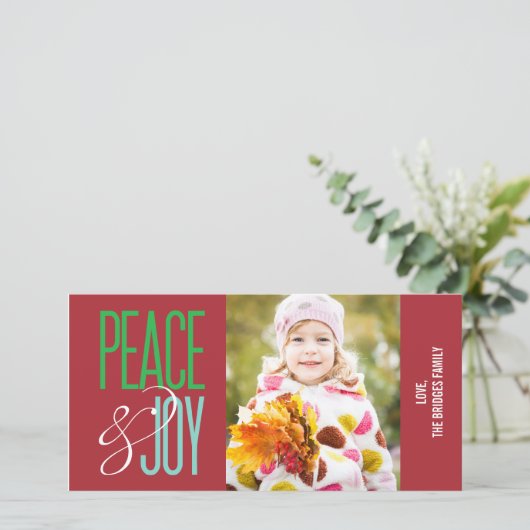 Peace & Joy Carte photo de vacances (Debout devant)