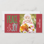 Peace & Joy Carte photo de vacances (Devant)