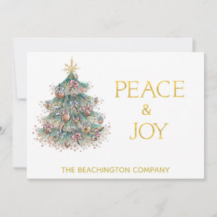 *~* PEACE JOY Entreprise Noël Arbre Carte Simple