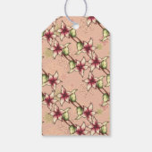 Peace & Joy Gold Glitter Roze Bourgogne Cadeaulabel (Achterkant)