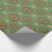 Peace Joy Gumbo Cajun Kerstmis Cadeaupapier (Hoek)