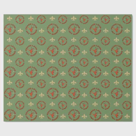 Peace Joy Gumbo Cajun Kerstmis Cadeaupapier (Vlak)