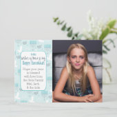 Peace & Joy Hanukkah Custome Card Feestdagenkaart (Staand voorkant)