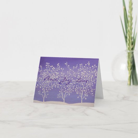 PEACE, JOY, LOVE, CHRISTMAS CARD ART DECO DESIGN FEESTDAGEN KAART (Voorkant)