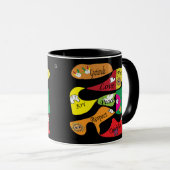 Peace Joy Love Inspirational Quote Coffee Mug (Devant droit)
