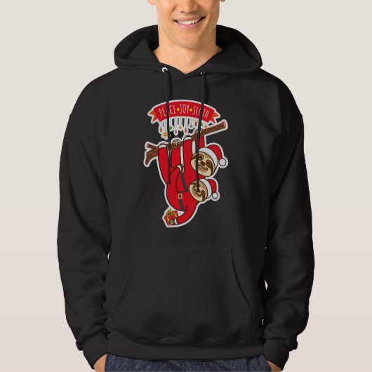 Peace Joy Sloth Hoodie (Voorkant)