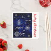 Peace Joy Sterrennacht Vrolijk kerstfeest Servet (Insitu)