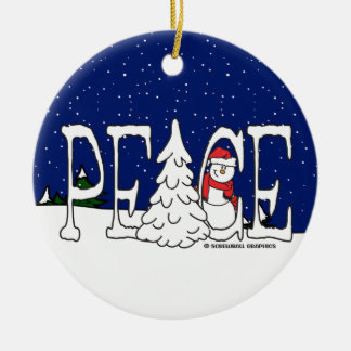 Peace Keramisch Ornament