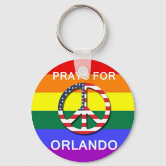 Peace Keychain 5,7 cm - " Prays For Orlando"