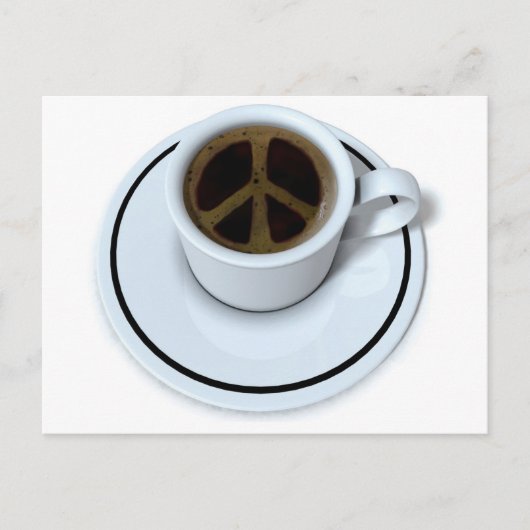 Peace-koffie Briefkaart (Voorkant)