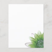 Peace l Beauful Green Lotus Flower/Water Lily Flyer (Achterkant)