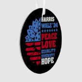 Peace LGBT Harris Walz Waltz Ornament (voorkant)