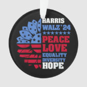 Peace LGBT Harris Walz Waltz Ornament (voorkant)