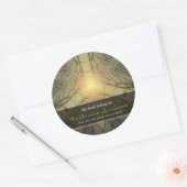 Peace Light Forest Art Bookplate-sticker Ronde Sticker (Envelop)