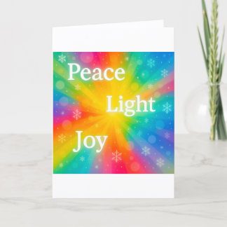 Peace Light Joy Feestdagen Kaart