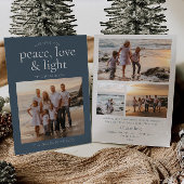 Peace, Light & Love Hanukkah Holiday Card Kaart