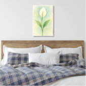 Peace Lily Canvas Afdruk (Insitu (Slaapkamer))