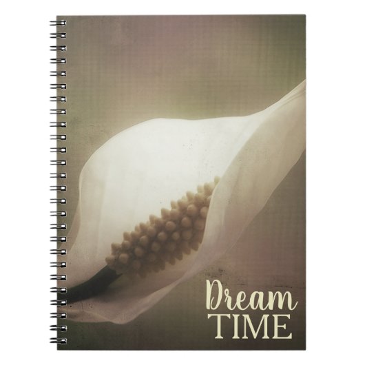 Peace Lily Floral Dream Time Phrase Notitieboek (Voorkant)