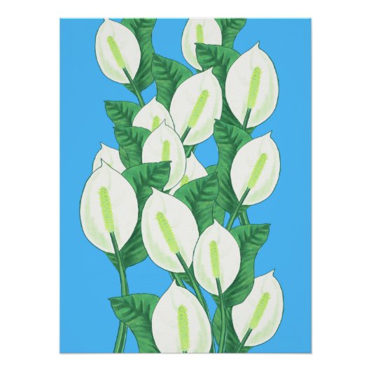 Peace Lily Illustration Poster Perfect Poster (Voorkant)