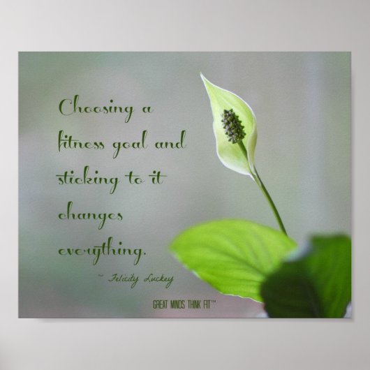Peace Lily met Fitness Goals Poster (Voorkant)