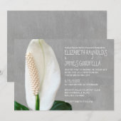Peace Lily Wedding Invitations Kaart (Voorkant / Achterkant)