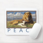 Peace Lion en Lamb mousepad Muismat (Met muis)