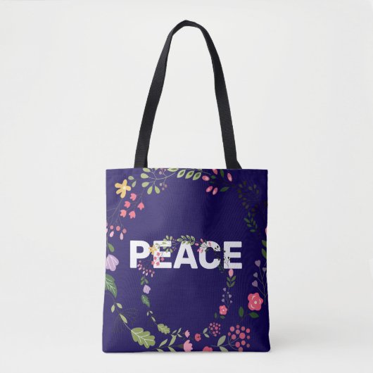 PEACE Logo Navy Draagtas (Voorkant)