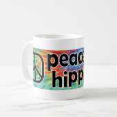Peace Loisir Hippiété Tie Dye Mug (Devant gauche)