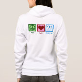 Peace Love 21 Hoodie (Achterkant)