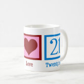 Peace Love 21 Koffiemok (Voorkant rechts)