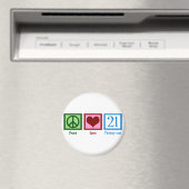 Peace Love 21 Magneet (Insitu (Vaatwasser))