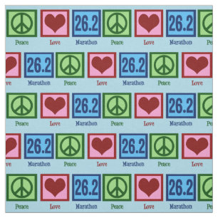 Peace Love 26.2 Marathon Runner Stof