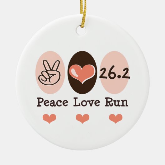 Peace Love 26.2 Ornament (Voorkant)