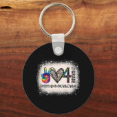 Peace Love 4th Grade Girls Teacher Back to School Sleutelhanger (Voorkant)