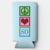 Peace Love 50 Cute Blue 50th Birthday Party (Achterkant)