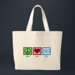 Peace Love 50th Birthday Cute Party<br><div class="desc">Un joli cadeau du cinquantième anniversaire.</div>
