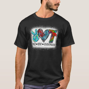 Peace Love 7e graad Terug naar schoolteam 7e G T-shirt